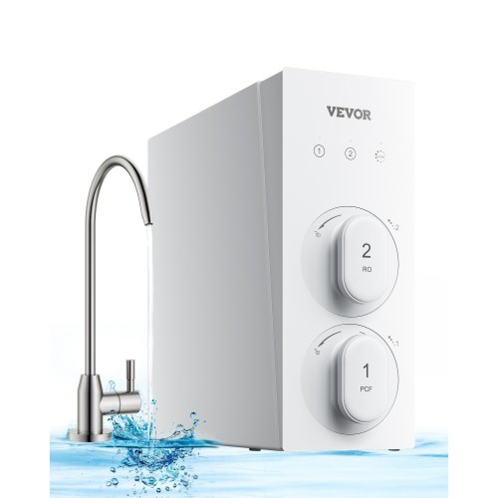 VEVOR Reverse Osmosis System 400 GPD 8-stage Tankless Under Sink Water Filter