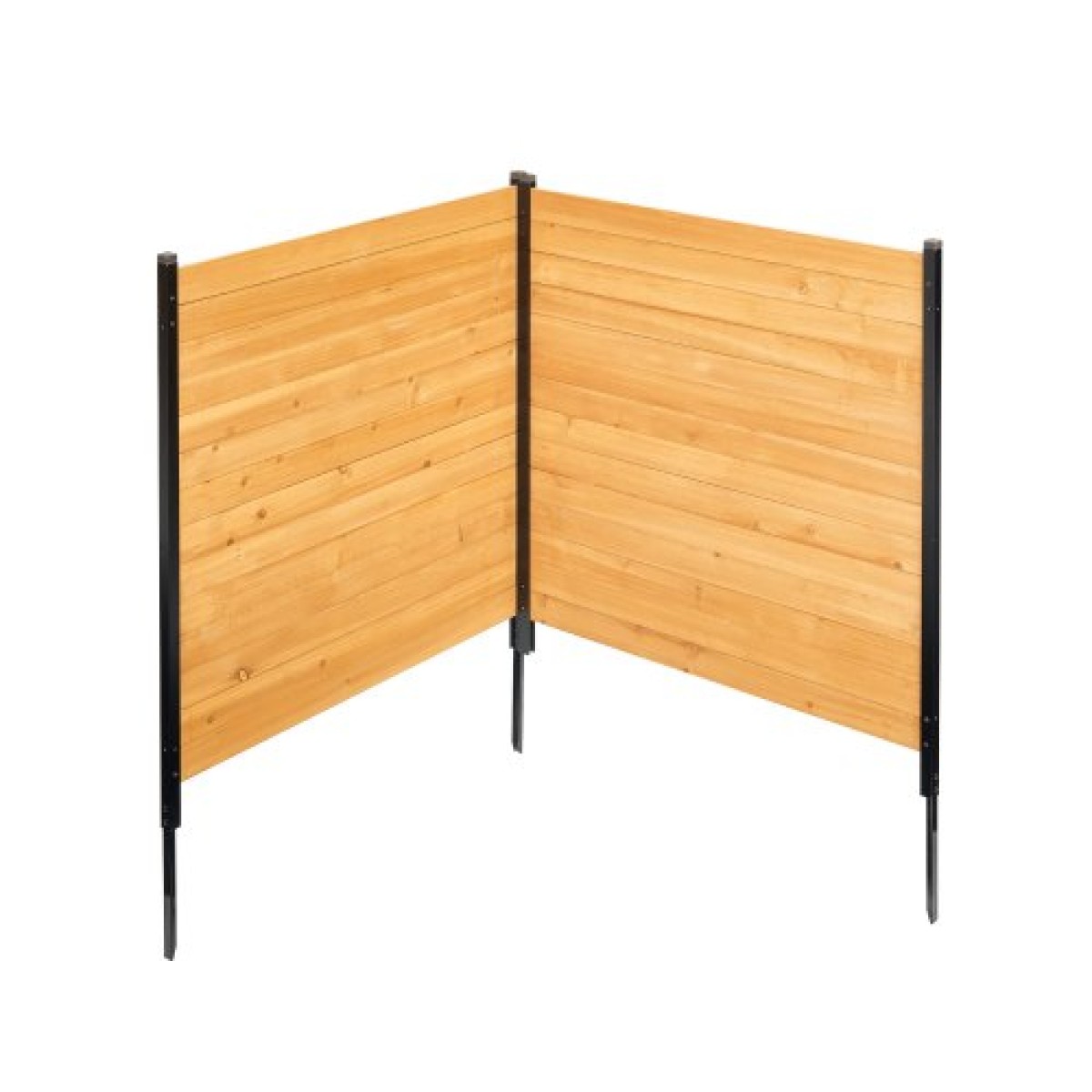 VEVOR Wood Privacy Fence, 38" W x 42" L, 2 πάνελ συμπαγής οθόνη φράχτη κλιματιστικού, περίβλημα εξοπλισμού πισίνας με μεταλλικούς πασσάλους, εύκολη εγκατάσταση DIY, Κάδος απορριμμάτων εξωτερικού χώρου για διακόσμηση κήπου