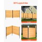 VEVOR Wood Privacy Fence, 38" W x 42" L, 2 πάνελ συμπαγής οθόνη φράχτη κλιματιστικού, περίβλημα εξοπλισμού πισίνας με μεταλλικούς πασσάλους, εύκολη εγκατάσταση DIY, Κάδος απορριμμάτων εξωτερικού χώρου για διακόσμηση κήπου