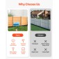 VEVOR Wood Privacy Fence, 38" W x 42" L, 2 πάνελ συμπαγής οθόνη φράχτη κλιματιστικού, περίβλημα εξοπλισμού πισίνας με μεταλλικούς πασσάλους, εύκολη εγκατάσταση DIY, Κάδος απορριμμάτων εξωτερικού χώρου για διακόσμηση κήπου