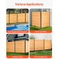 VEVOR Wood Privacy Fence, 38" W x 42" L, 2 πάνελ συμπαγής οθόνη φράχτη κλιματιστικού, περίβλημα εξοπλισμού πισίνας με μεταλλικούς πασσάλους, εύκολη εγκατάσταση DIY, Κάδος απορριμμάτων εξωτερικού χώρου για διακόσμηση κήπου