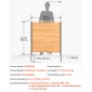 VEVOR Wood Privacy Fence, 38" W x 42" L, 2 πάνελ συμπαγής οθόνη φράχτη κλιματιστικού, περίβλημα εξοπλισμού πισίνας με μεταλλικούς πασσάλους, εύκολη εγκατάσταση DIY, Κάδος απορριμμάτων εξωτερικού χώρου για διακόσμηση κήπου