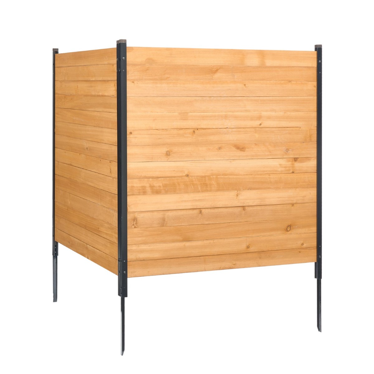 VEVOR Wood Privacy Fence, 38" W x 42" L, 2 πάνελ συμπαγής οθόνη φράχτη κλιματιστικού, περίβλημα εξοπλισμού πισίνας με μεταλλικούς πασσάλους, εύκολη εγκατάσταση DIY, Κάδος απορριμμάτων εξωτερικού χώρου για διακόσμηση κήπου