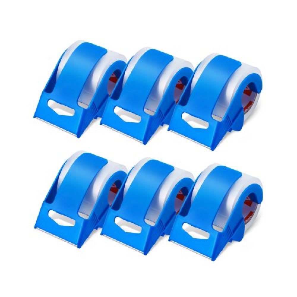 VEVOR Clear Packing Tape, 1,5 ίντσες Core, 6 Rolls 1,88 Inches x 25 Yards Tapepacking with Dispenser, 2,7 Mil Heavy Duty Packaging Tape Σχεδιασμένο για μετακίνηση, αποθήκευση και συσκευασία, αποστολή και αποστολή