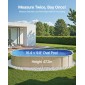 VEVOR Oval Liner Pool, 16,4 x 9,8 ft Pool Liner, Uinbead Style, ανθεκτικό Vinyl Pool Liner, Standard Gauge, Ύψος τοίχου 47 ιντσών, Αντικατάσταση επένδυσης πισίνας για ατσάλινες όψεις πάνω από το έδαφος πισίνες
