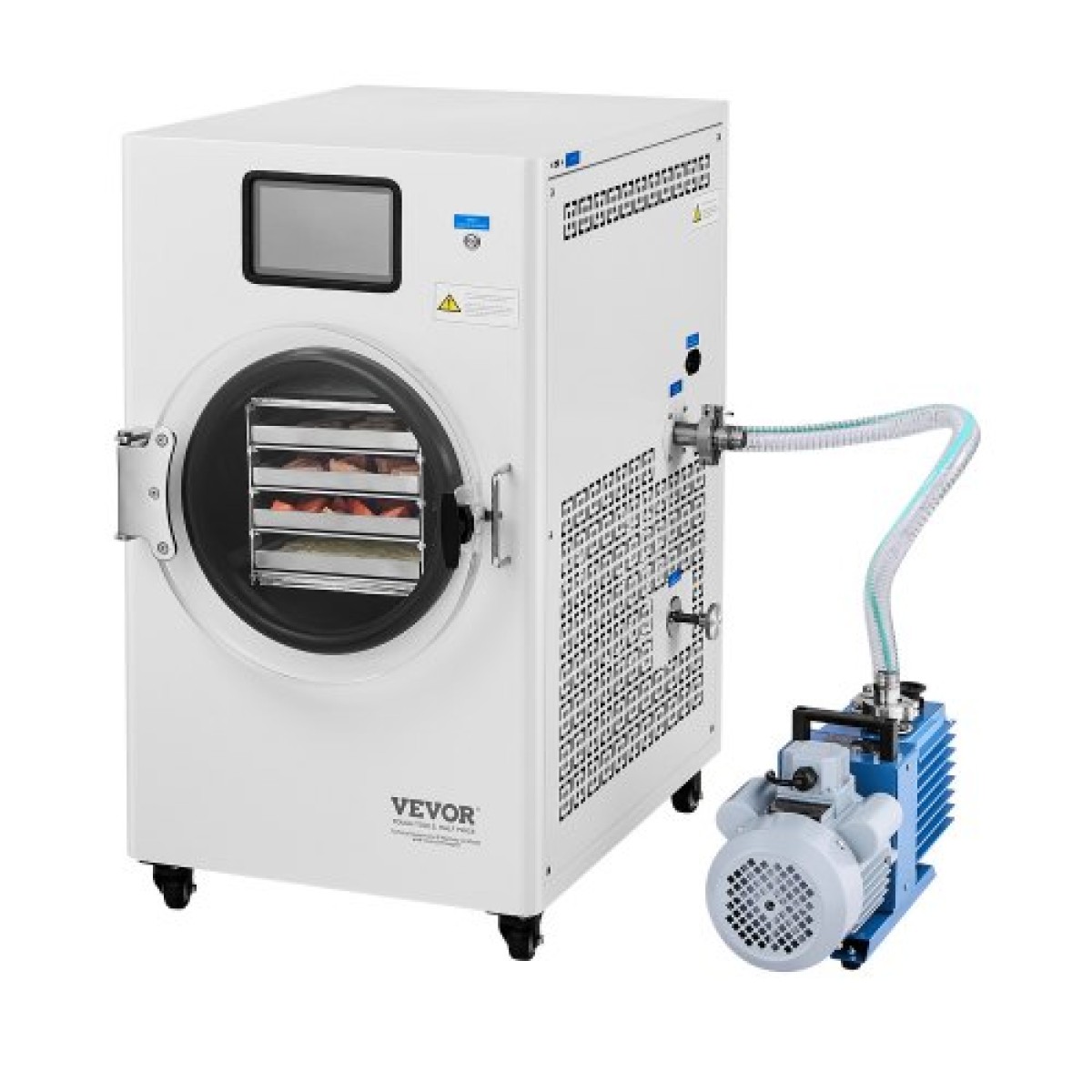 VEVOR Vacuum Freeze Dryer Machine, 8,8-13,2 LBS/Batch Food Freeze Drying Machine με δίσκους 4 στρώσεων, αντλία κενού, ρυθμιζόμενο χρονόμετρο και έλεγχο θερμοκρασίας, για φρούτα λαχανικά κρέας, λευκό