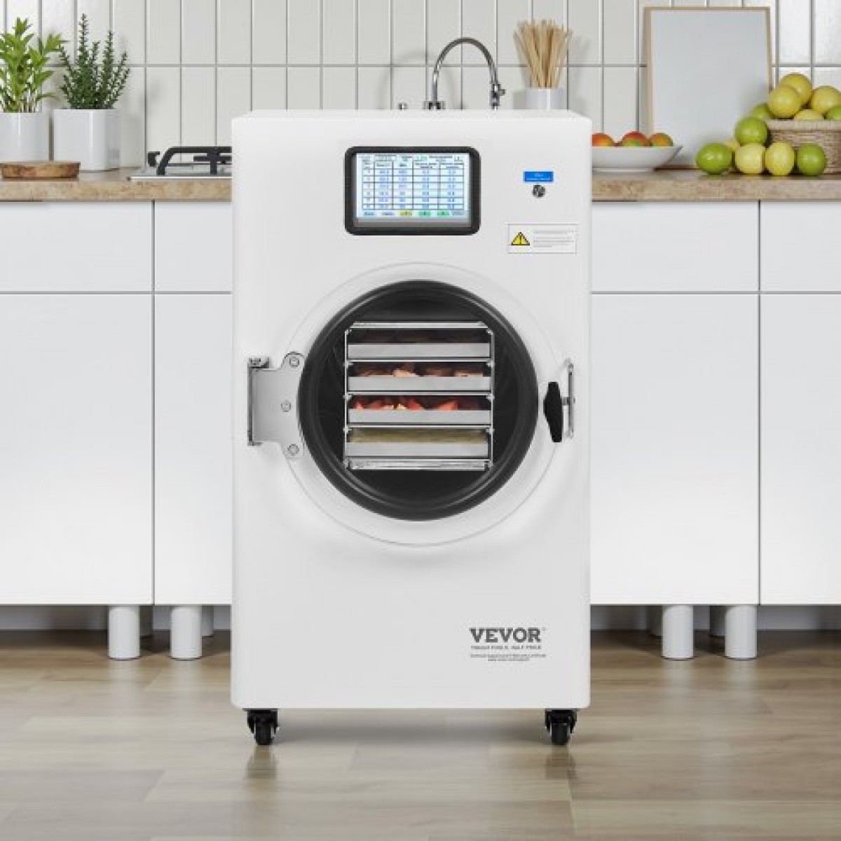 VEVOR Vacuum Freeze Dryer Machine, 8,8-13,2 LBS/Batch Food Freeze Drying Machine με δίσκους 4 στρώσεων, αντλία κενού, ρυθμιζόμενο χρονόμετρο και έλεγχο θερμοκρασίας, για φρούτα λαχανικά κρέας, λευκό