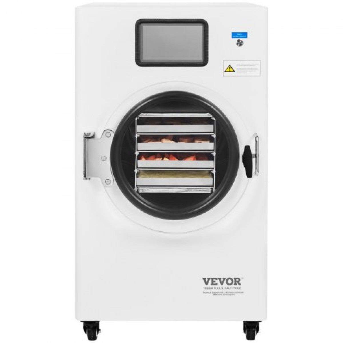 VEVOR Vacuum Freeze Dryer Machine, 8,8-13,2 LBS/Batch Food Freeze Drying Machine με δίσκους 4 στρώσεων, αντλία κενού, ρυθμιζόμενο χρονόμετρο και έλεγχο θερμοκρασίας, για φρούτα λαχανικά κρέας, λευκό