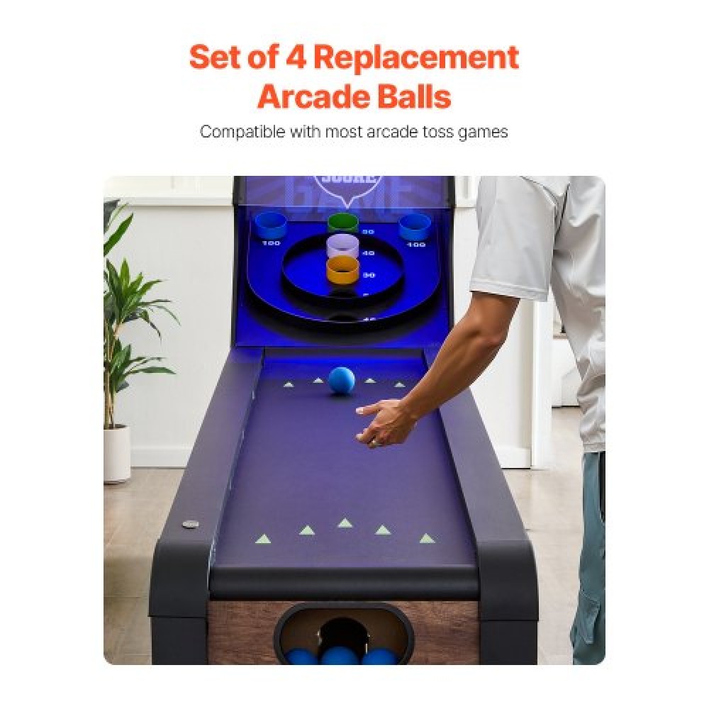 VEVOR Roll and Score Classic Arcade Game Ball, σετ αντικατάστασης 4 συσκευασιών, αξεσουάρ Skee Ball Arcade για παιχνίδια Arcade Tossing Ball, Ιδανικό για ενήλικες Παιδιά Οικογενειακή αναψυχή Αίθουσες παιχνιδιών Υπαίθριες δραστηριότητες