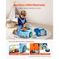 VEVOR Engine Toy, 60 τεμαχίων, Παιδικό σετ επισκευής μηχανικού αυτοκινήτου με αφαιρούμενα εξαρτήματα, φώτα και ήχους, τιμόνι και κόρνα, σετ εργαστηρίου Παιδικό μηχανικό για νήπια 3 ετών και άνω, μπλε