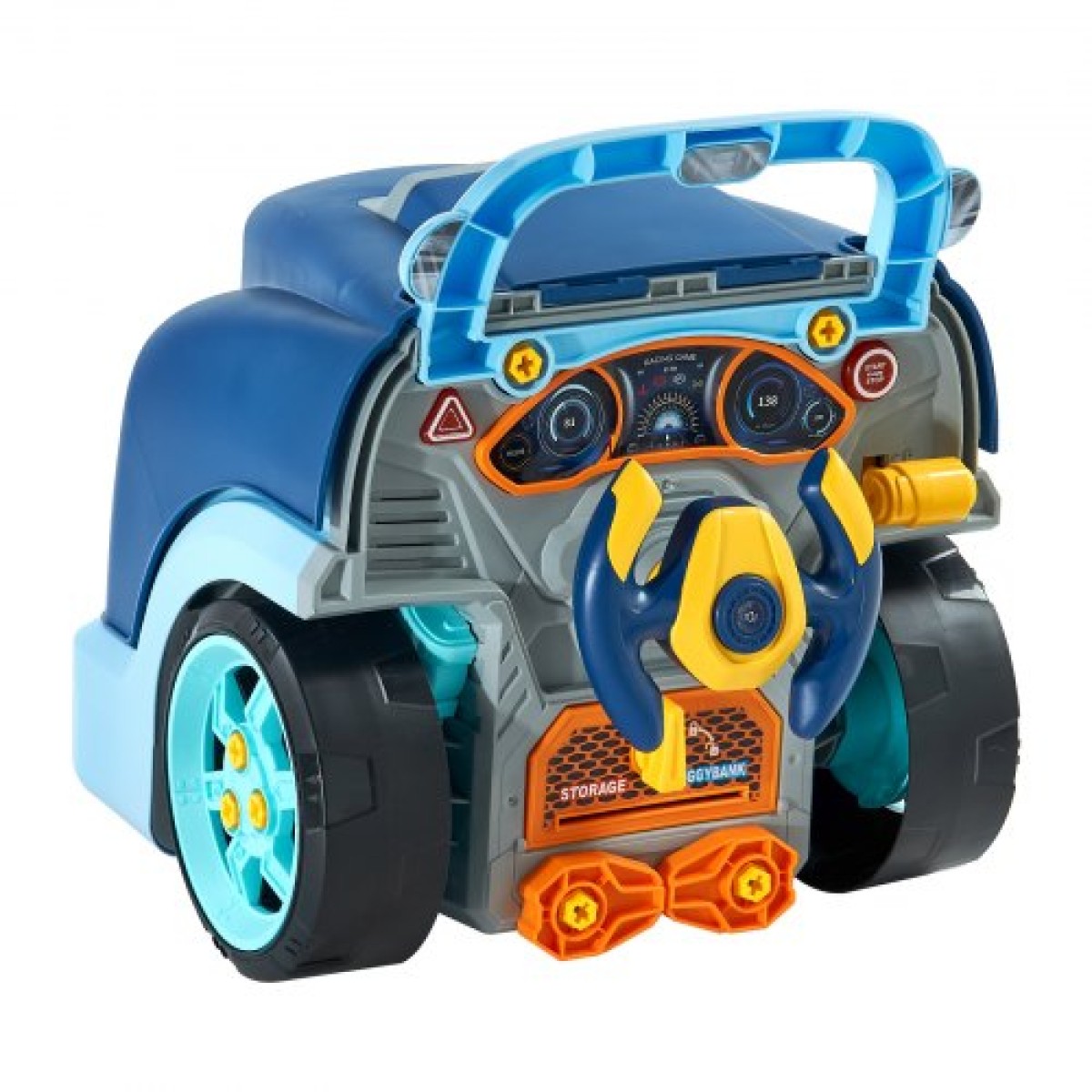 VEVOR Engine Toy, 60 τεμαχίων, Παιδικό σετ επισκευής μηχανικού αυτοκινήτου με αφαιρούμενα εξαρτήματα, φώτα και ήχους, τιμόνι και κόρνα, σετ εργαστηρίου Παιδικό μηχανικό για νήπια 3 ετών και άνω, μπλε