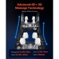 Καρέκλα μασάζ πλήρους σώματος VEVOR Dual-Core 4D+3D, με Extended SL Track, Deep Yoga Stretch, Ηλεκτρικό επεκτάσιμο υποπόδιο, TFT, AI Voice Control, Θερμότητα, Αερόσακοι, Χειριστήρια υποβραχιόνιου, Τροχοί