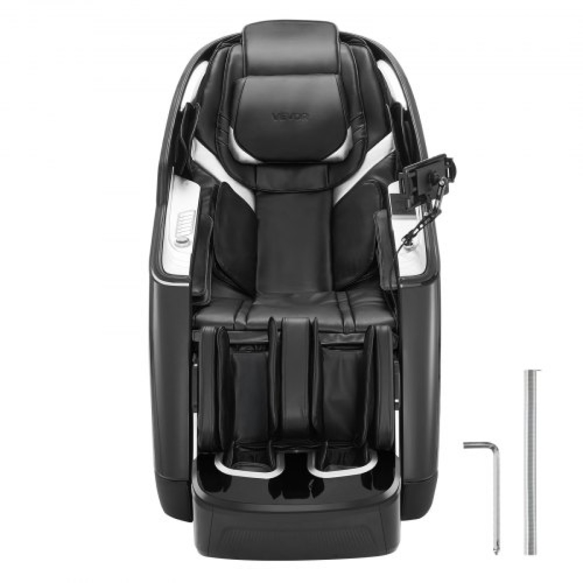 Καρέκλα μασάζ πλήρους σώματος VEVOR Dual-Core 4D+3D, με Extended SL Track, Deep Yoga Stretch, Ηλεκτρικό επεκτάσιμο υποπόδιο, TFT, AI Voice Control, Θερμότητα, Αερόσακοι, Χειριστήρια υποβραχιόνιου, Τροχοί