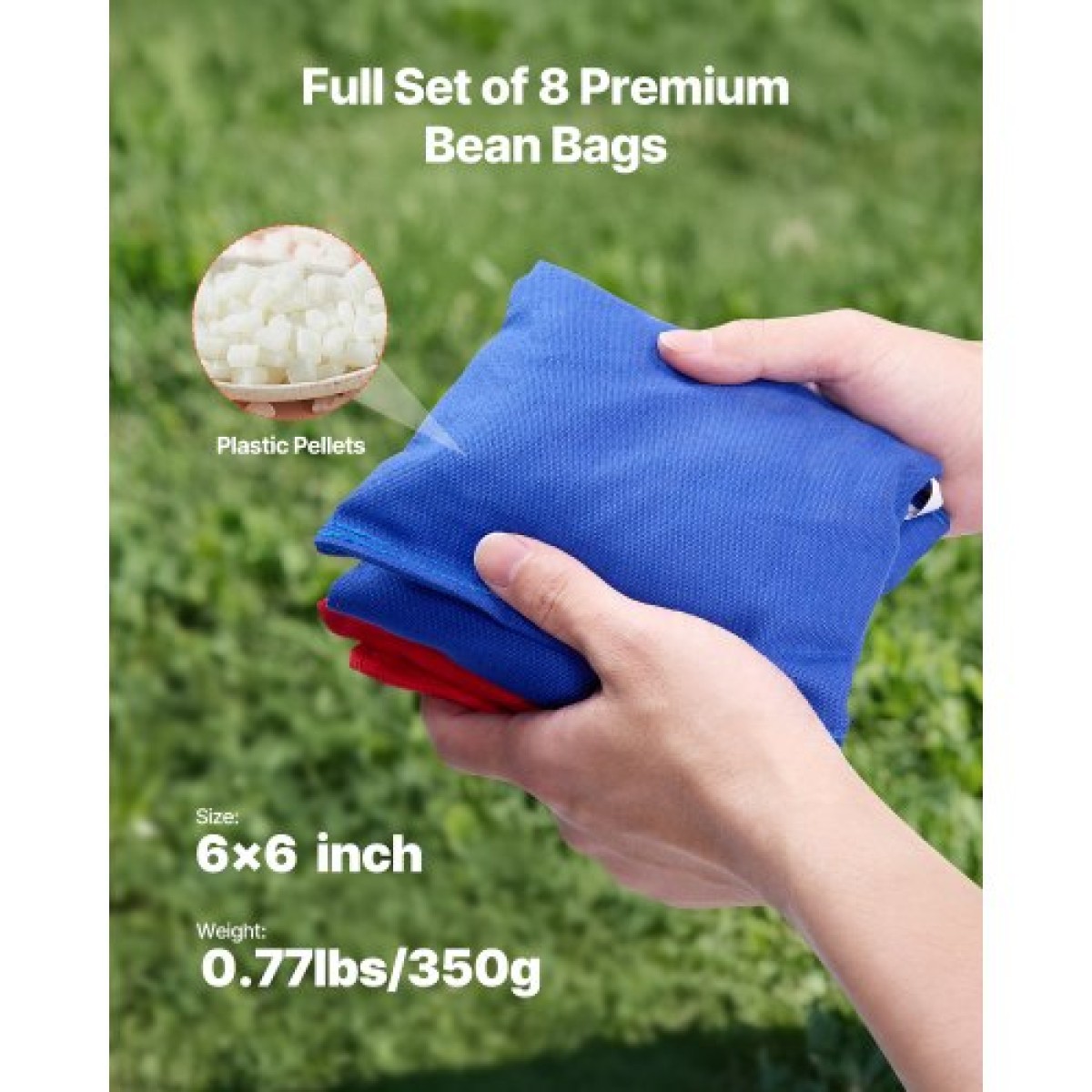 VEVOR Cornhole Set, 3x2 ft Corn Hole σανίδες παιχνιδιών, MDF Wood Portable Toss Board, Εσωτερικό και εξωτερικό παιχνίδι Cornhole για ενήλικες, περιλαμβάνει 8 τσάντες φασολιών και θήκη μεταφοράς, για αυλή, πίσω αυλή, παραλία, κάμπινγκ