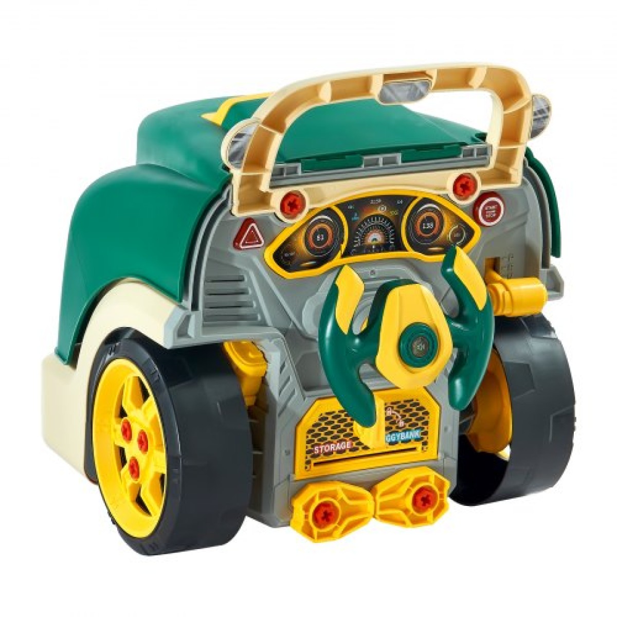 VEVOR Engine Toy, 60 τεμαχίων, Παιδικό σετ επισκευής μηχανικού αυτοκινήτου με αφαιρούμενα εξαρτήματα, φώτα και ήχους, τιμόνι και κόρνα, σετ εργαστηρίου Παιδικό μηχανικό για νήπια 3 ετών και άνω, πράσινο