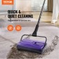 Εγχειρίδιο VEVOR Carpet Sweeper, Sweeper δαπέδου με χωρητικότητα 300 ml Dustbin Capacity, 17 cm inch Πλάτος καθαρισμού για χαλιά οικιακού γραφείου Pet Hair Dust, Pet