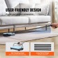 Εγχειρίδιο VEVOR Carpet Sweeper, Σάρωθρο δαπέδου με χωρητικότητα 300 ml σκουπιδοτενεκέ Εύκολα στο άδειασμα, 17 cm πλάτος καθαρισμού για χαλιά οικιακού γραφείου Pet Hair Dust, μπλε