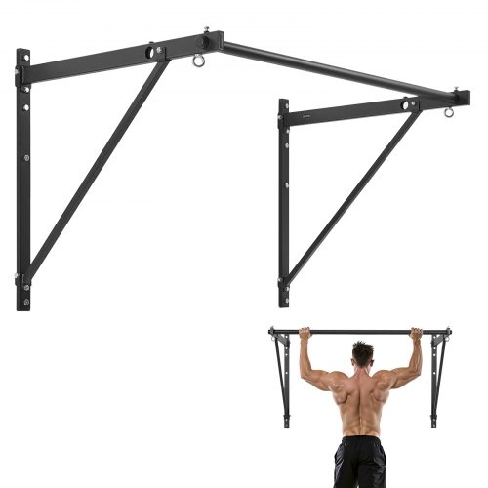 VEVOR Pull Up Bar Wall Mounted Heavy Duty Chin Up Bars Home Gym Adjustable Depth