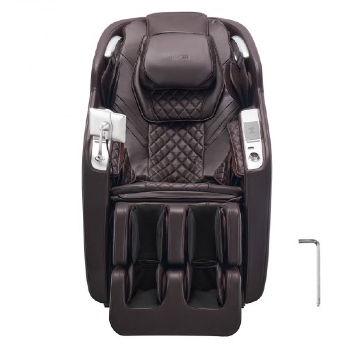 Καρέκλα μασάζ VEVOR, 4D Full Body Zero Gravity Recliner με SL Track, Yoga Stretch, AI Voice Control, Heat, Foot Roller, Retractable Pedal, 36 Airbags, LCD, χειριστήρια υποβραχιόνιου, Rolling Base