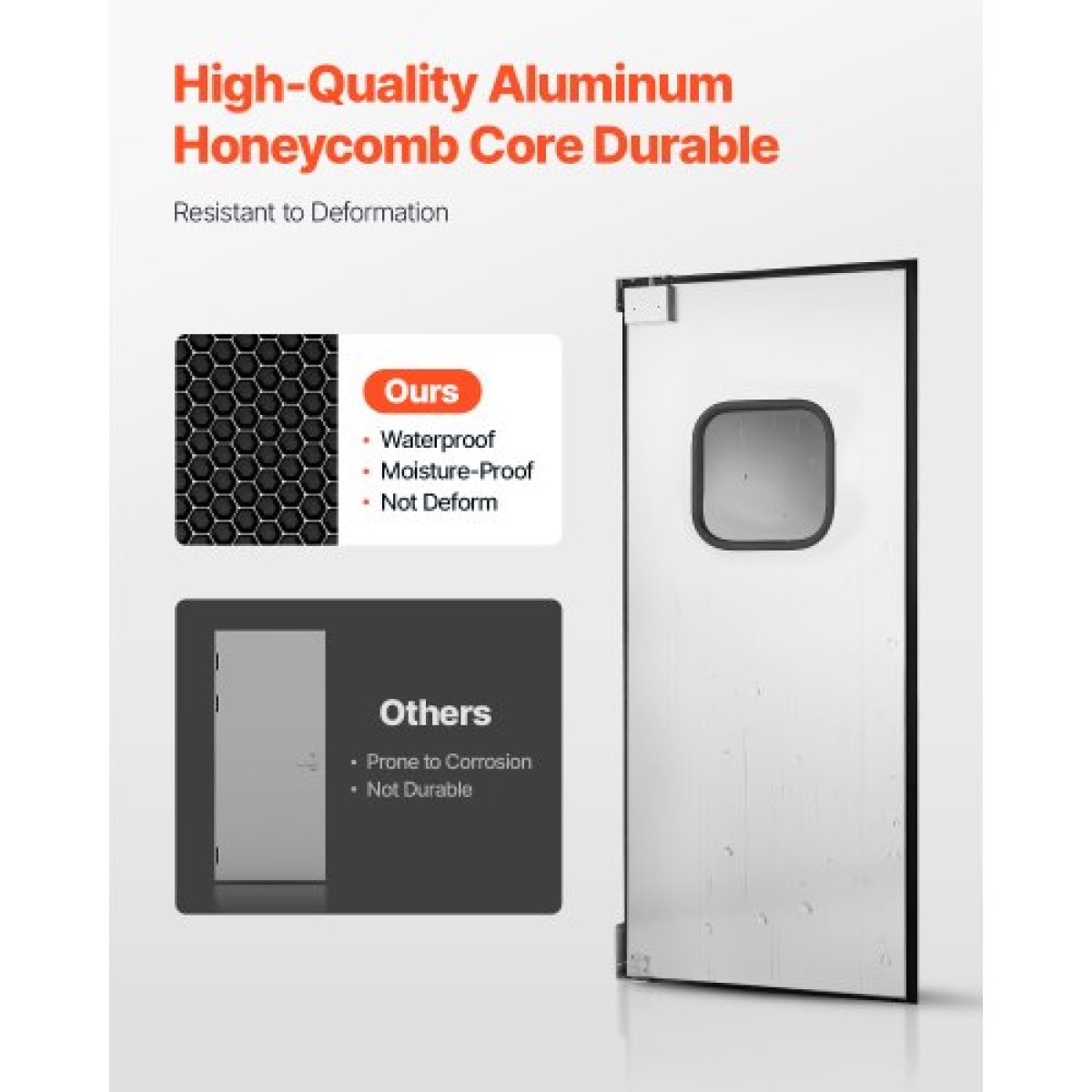 VEVOR Traffic Swing Door, Single Panel Futs Door Opening 91,4 x 213,4 cm, Ανοξείδωτες Επαγγελματικές Πόρτες με Σιδέρωμα & Αξεσουάρ, Ιδανικές για Οικιακή Χρήση, Ανθεκτικές & Εύκολες στην Τοποθέτησή τους