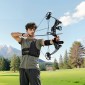 VEVOR Compound Bow Archery, Ρυθμιζόμενο 19-30 in Draw Length Compound Bow Package for Beginner, 19-70 Lbs Draw Weight Archery Bows and Arrow, Kit Right Hand with Hunting Equipment, 320 fps, Μαύρο