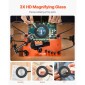 Σταθμός συγκόλλησης VEVOR Magnetic Helping Hands, 4 Arms Third Hand Tool, με μέγγενη, 3X LED μεγεθυντικός λαμπτήρας, 4 θήκη PCB & 360 Hot Air Gun Holder, Soldering Helper for Electronic Repair Craft Hobby DIY