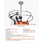 Σταθμός συγκόλλησης VEVOR Magnetic Helping Hands, 4 Arms Third Hand Tool, με μέγγενη, 3X LED μεγεθυντικός λαμπτήρας, 4 θήκη PCB & 360 Hot Air Gun Holder, Soldering Helper for Electronic Repair Craft Hobby DIY
