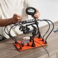 Σταθμός συγκόλλησης VEVOR Magnetic Helping Hands, 4 Arms Third Hand Tool, με μέγγενη, 3X LED μεγεθυντικός λαμπτήρας, 4 θήκη PCB & 360 Hot Air Gun Holder, Soldering Helper for Electronic Repair Craft Hobby DIY