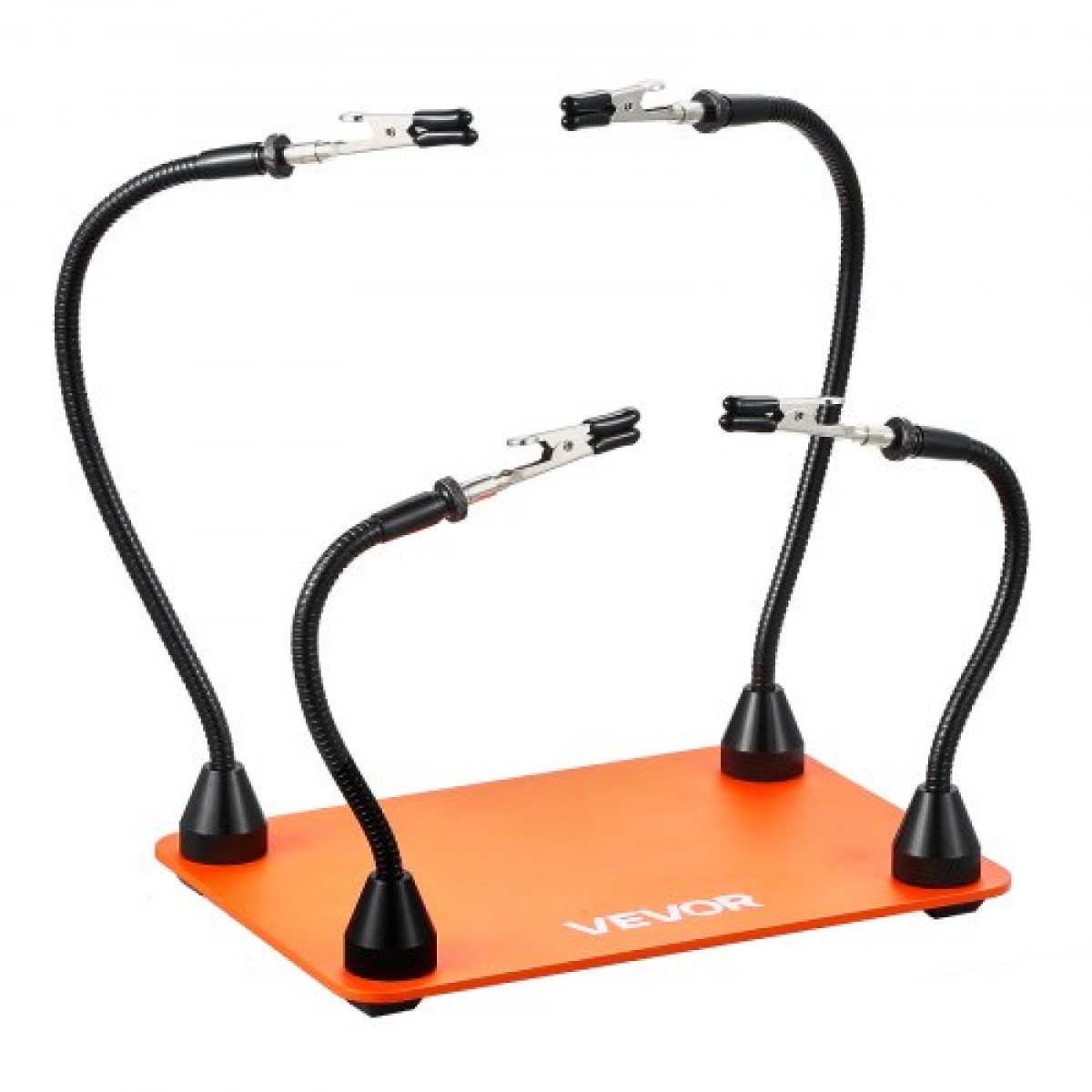 Σταθμός συγκόλλησης VEVOR Magnetic Hands Helping, 4 Flexible Arms, Third Hand Tool, with Alligator Clips & αντιολισθητική ατσάλινη βάση βαρέως τύπου, Soldering Hands Helping for Electronic Repair Craft Hobby DIY