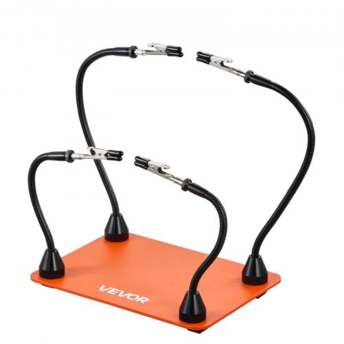 Σταθμός συγκόλλησης VEVOR Magnetic Hands Helping, 4 Flexible Arms, Third Hand Tool, with Alligator Clips & αντιολισθητική ατσάλινη βάση βαρέως τύπου, Soldering Hands Helping for Electronic Repair Craft Hobby DIY