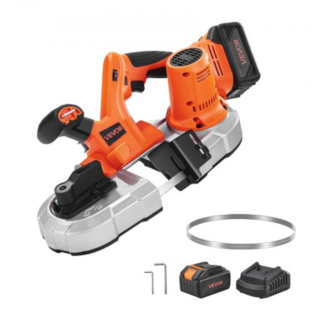 VEVOR 20V 2.56 Inches Deep Cut Variable Speed Portable Cordless Band Saw Kit