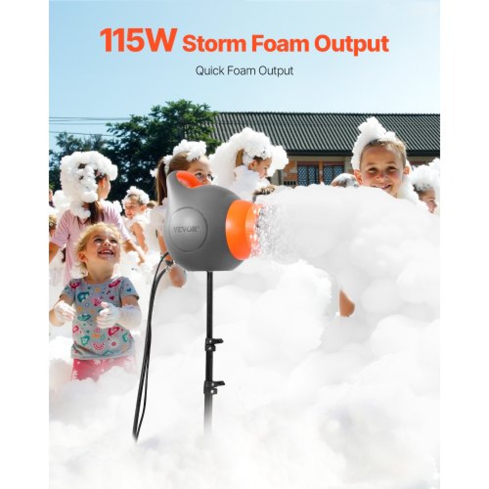 VEVOR Foam Machine Party Foam Cannon 115 W Foam Cannon for Party Grey & Orange