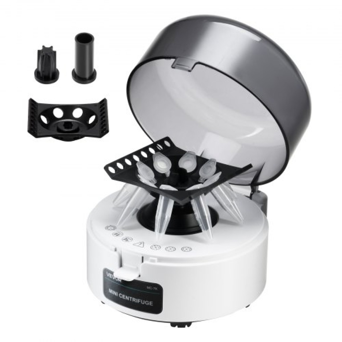 VEVOR Mini Centrifuge Machine, 3013xg RCF Electric Laboratory Centrifuge Machine with 2-in-1 Rotor for 0,2/1,5/2ml Tube Capacity, Fixed Speed ​​7000r/min, Low Noise, ευρέως χρησιμοποιούμενο σε διάφορα πειράματα