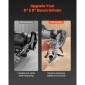 Εργαλείο ακονίσματος VEVOR, Ρυθμιζόμενο ανταλλακτικό στηρίγματος εργαλείων τρόχισμα για 6" ή 8" (152 mm ή 203 mm) Μύλοι πάγκου – με επίπεδη πλάγια ολίσθηση για φαρδιές λεπίδες και σμίλες 0–2,5 ιντσών (0–64 mm)