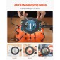VEVOR Magnetic Helping Hands Soldering Station, 2-in-1 Third Hand Soldering Tool - 3X LED μεγεθυντικός λαμπτήρας & 5 εύκαμπτοι βραχίονες, 6 θήκες PCB, σταθμός βάσης βαρέως τύπου για ηλεκτρονικά επισκευή χειροτεχνίας