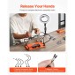 VEVOR Magnetic Helping Hands Soldering Station, 2-in-1 Third Hand Soldering Tool - 3X LED μεγεθυντικός λαμπτήρας & 5 εύκαμπτοι βραχίονες, 6 θήκες PCB, σταθμός βάσης βαρέως τύπου για ηλεκτρονικά επισκευή χειροτεχνίας