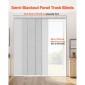 Περσίδες VEVOR Panel Track, Επεκτάσιμη ράγα από 116 cm έως 218 cm W, Trimmable Panel Curtains Μέχρι 243 cm H, Ρυθμιζόμενα κάθετα στόρια για συρόμενες πόρτες, πόρτες βεράντας, διαχωριστικό δωματίου, παράθυρο, γκρι