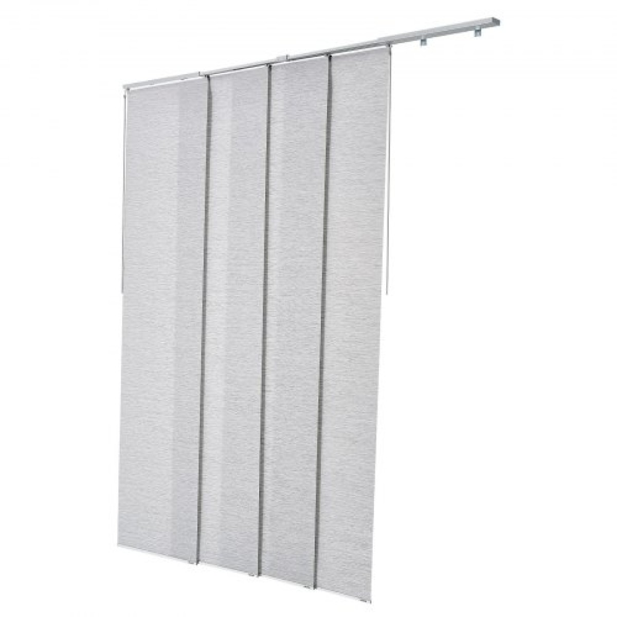 Περσίδες VEVOR Panel Track, Επεκτάσιμη ράγα από 116 cm έως 218 cm W, Trimmable Panel Curtains Μέχρι 243 cm H, Ρυθμιζόμενα κάθετα στόρια για συρόμενες πόρτες, πόρτες βεράντας, διαχωριστικό δωματίου, παράθυρο, γκρι