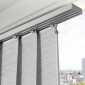 Περσίδες VEVOR Panel Track, Επεκτάσιμη ράγα από 116 cm έως 218 cm W, Trimmable Panel Curtains Μέχρι 243 cm H, Ρυθμιζόμενα κάθετα στόρια για συρόμενες πόρτες, πόρτες βεράντας, διαχωριστικό δωματίου, παράθυρο, γκρι