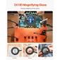 Σταθμός συγκόλλησης VEVOR Magnetic Helping Hands, Τρίτο εργαλείο συγκόλλησης με μεγεθυντικό λαμπτήρα LED 3X, 4 βάσεις PCB & 360 Hot Air Gun Holder, Heavy-Duty Base Station for Electronic Repair Craft Hobby
