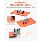 Σταθμός συγκόλλησης VEVOR Magnetic Helping Hands, Τρίτο εργαλείο συγκόλλησης με μεγεθυντικό λαμπτήρα LED 3X, 4 βάσεις PCB & 360 Hot Air Gun Holder, Heavy-Duty Base Station for Electronic Repair Craft Hobby