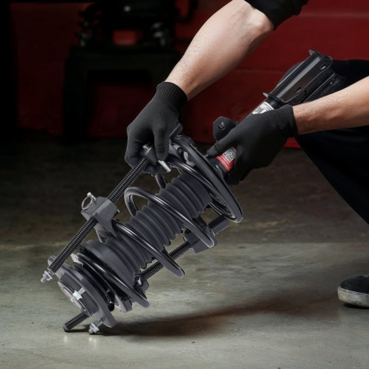 VEVOR Strut Spring Compressor, 2 Pack, Heavy Duty Coil Spring Compressor Tool με εμβέλεια 10,4 ίντσες (256 mm), Συμβατό με εξάγωνες υποδοχές 0,86 ίντσες (22 mm), Κατάλληλο για μοτοσυκλέτα φορτηγών αυτοκινήτων, Μαύρο