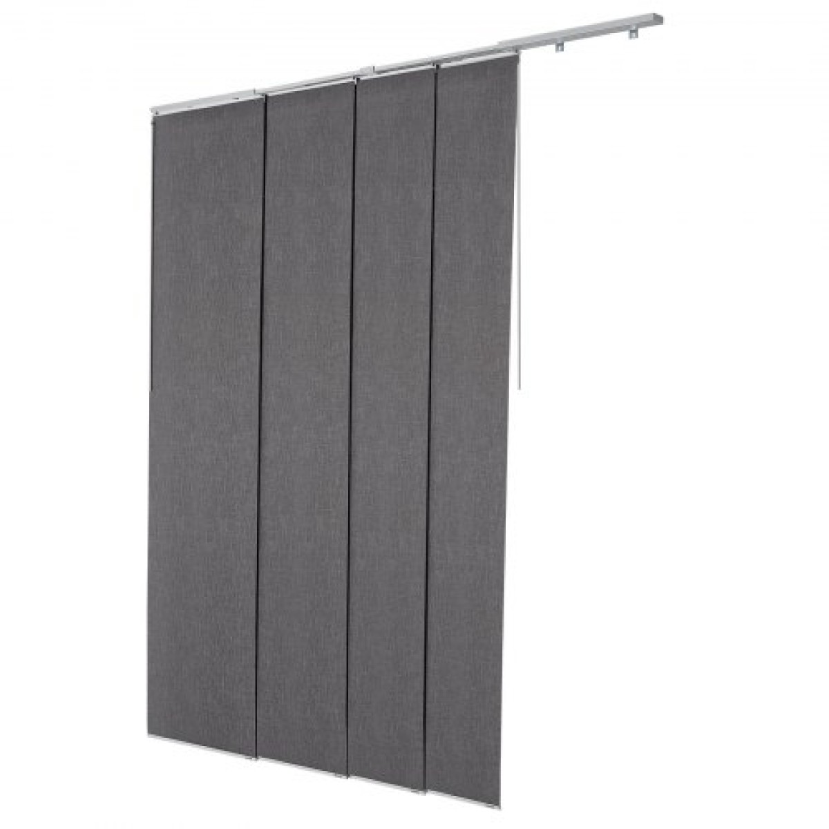 Περσίδες VEVOR Panel Track, Επεκτάσιμη ράγα από 116 cm έως 218 cm W, Trimmable Panel Curtains Up έως 243 cm H, Κάθετα στόρια συσκότισης για συρόμενες πόρτες, πόρτες βεράντας, διαχωριστικό δωματίου, σκούρο γκρι