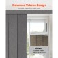 Περσίδες VEVOR Panel Track, Επεκτάσιμη ράγα από 116 cm έως 218 cm W, Trimmable Panel Curtains Up έως 243 cm H, Κάθετα στόρια συσκότισης για συρόμενες πόρτες, πόρτες βεράντας, διαχωριστικό δωματίου, σκούρο γκρι