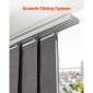 Περσίδες VEVOR Panel Track, Επεκτάσιμη ράγα από 116 cm έως 218 cm W, Trimmable Panel Curtains Up έως 243 cm H, Κάθετα στόρια συσκότισης για συρόμενες πόρτες, πόρτες βεράντας, διαχωριστικό δωματίου, σκούρο γκρι