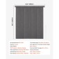 Περσίδες VEVOR Panel Track, Επεκτάσιμη ράγα από 116 cm έως 218 cm W, Trimmable Panel Curtains Up έως 243 cm H, Κάθετα στόρια συσκότισης για συρόμενες πόρτες, πόρτες βεράντας, διαχωριστικό δωματίου, σκούρο γκρι