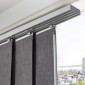 Περσίδες VEVOR Panel Track, Επεκτάσιμη ράγα από 116 cm έως 218 cm W, Trimmable Panel Curtains Up έως 243 cm H, Κάθετα στόρια συσκότισης για συρόμενες πόρτες, πόρτες βεράντας, διαχωριστικό δωματίου, σκούρο γκρι