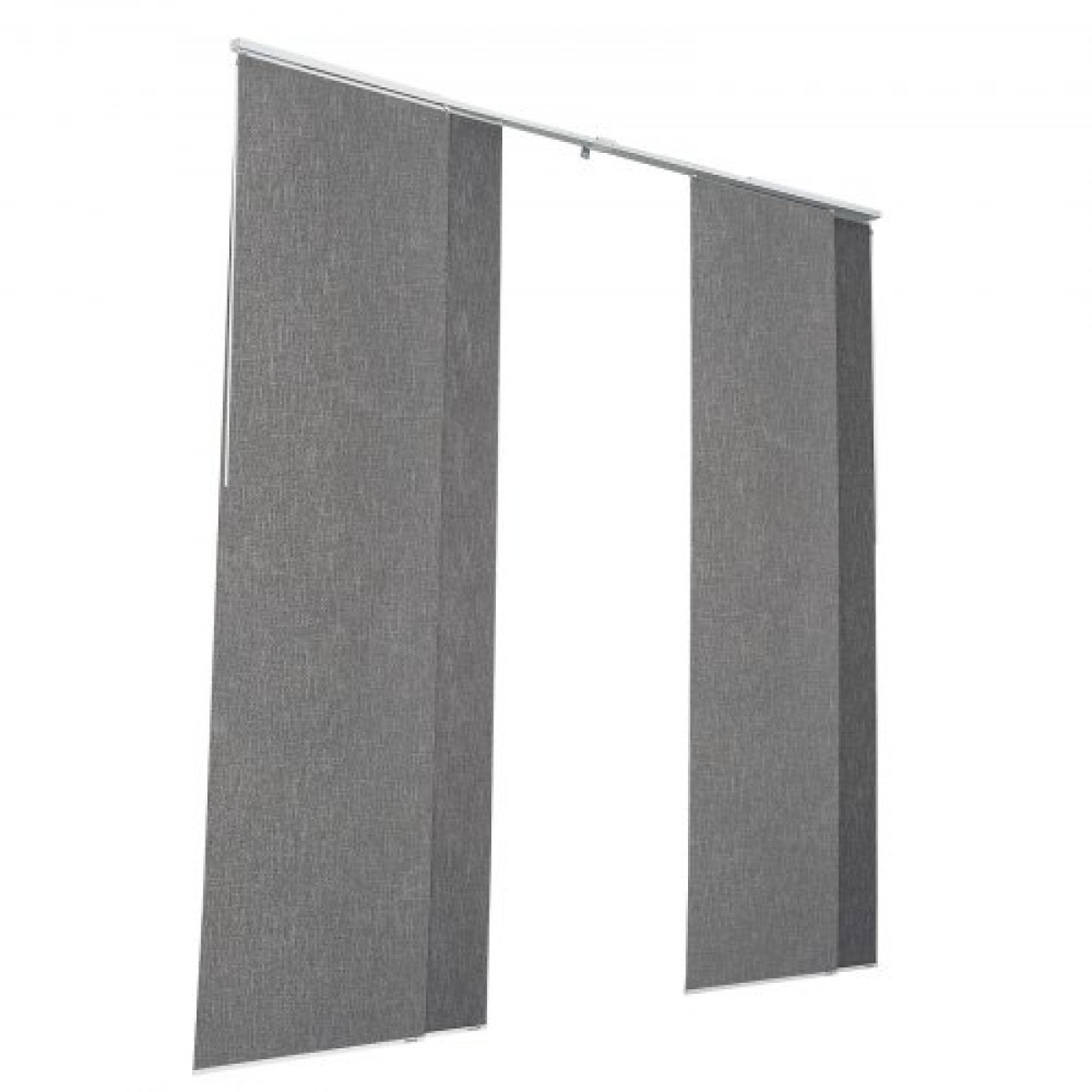 Περσίδες VEVOR Panel Track, Επεκτάσιμη ράγα από 116 cm έως 218 cm W, Trimmable Panel Curtains Up έως 243 cm H, Κάθετα στόρια συσκότισης για συρόμενες πόρτες, πόρτες βεράντας, διαχωριστικό δωματίου, σκούρο γκρι