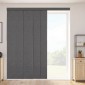 Περσίδες VEVOR Panel Track, Επεκτάσιμη ράγα από 116 cm έως 218 cm W, Trimmable Panel Curtains Up έως 243 cm H, Κάθετα στόρια συσκότισης για συρόμενες πόρτες, πόρτες βεράντας, διαχωριστικό δωματίου, σκούρο γκρι