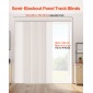 Περσίδες VEVOR Panel Track, Επεκτάσιμη ράγα από 116 cm έως 218 cm W, Trimmable Panel Curtains Μέχρι 243 cm H, Ρυθμιζόμενα κάθετα στόρια για συρόμενες πόρτες, πόρτες βεράντας, διαχωριστικό δωματίου, ανοιχτό καφέ